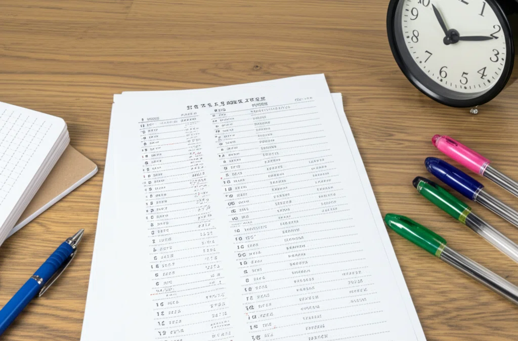 実用日本語検定の試験問題と受験者のイメージ