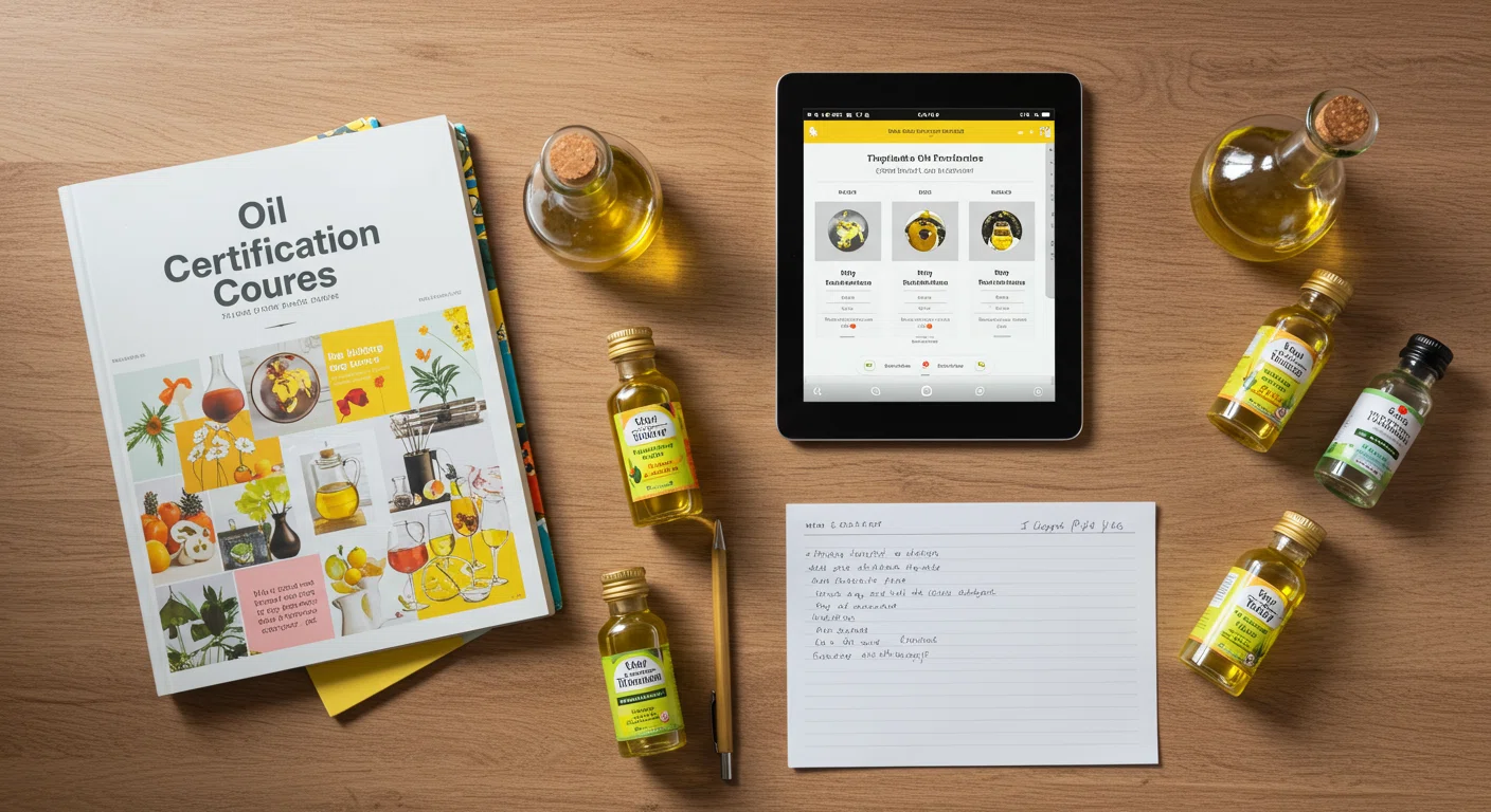 食用オイルコーディネーター資格講座の教材とオンライン学習画面