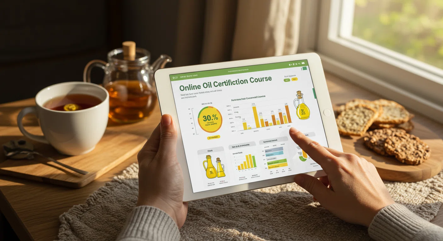食用オイル資格のオンライン学習システム画面