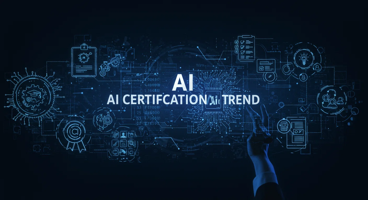 最新のAI検定動向を示す概念図