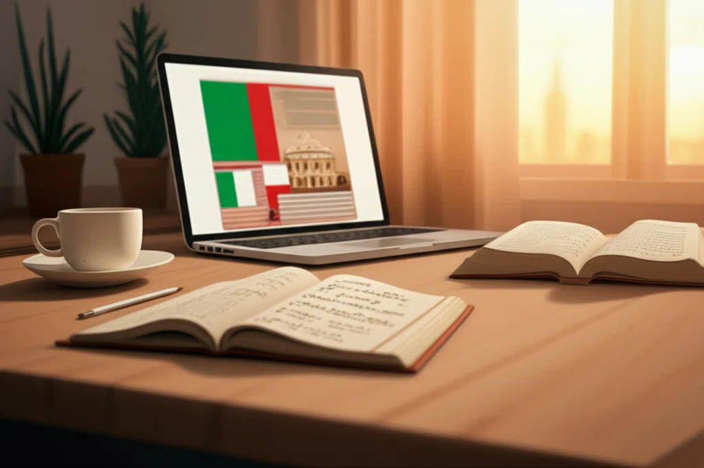 イタリア語検定の勉強風景