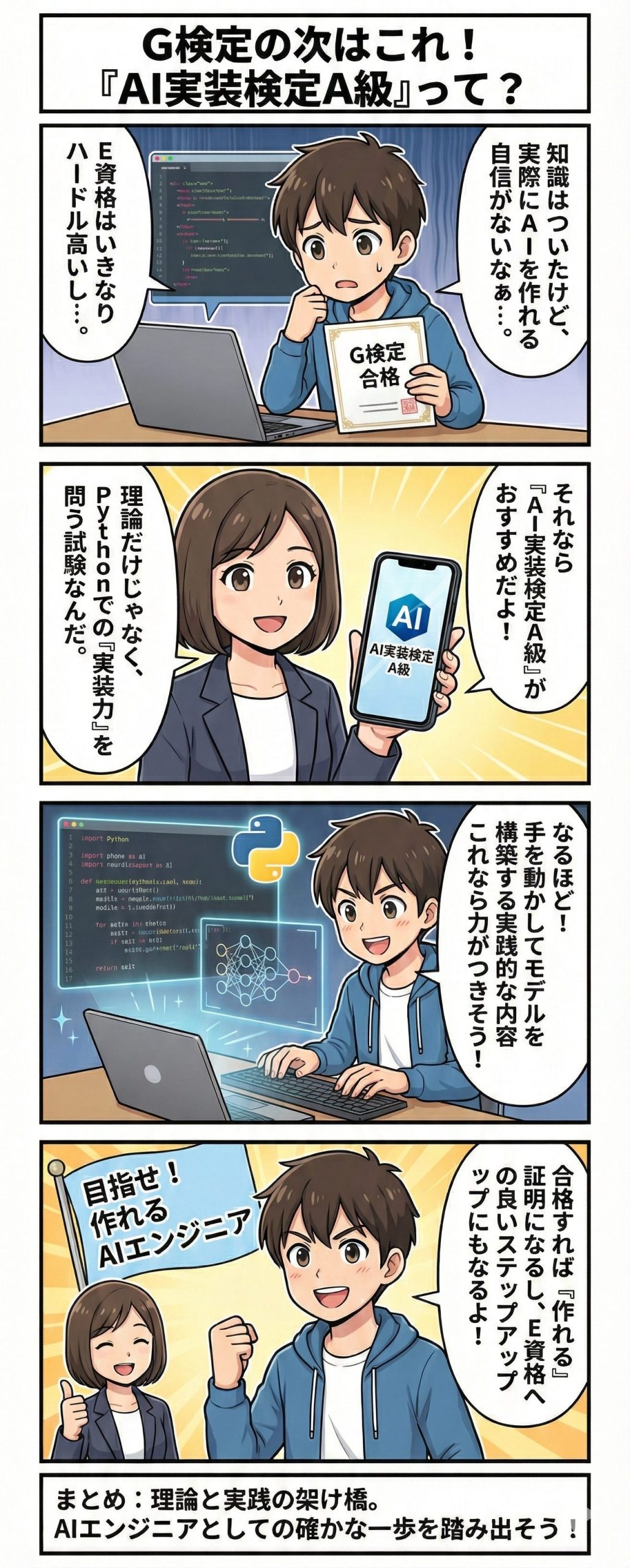 AI実装検定とは？B級・A級・S級の難易度・試験内容・取得メリットを解説