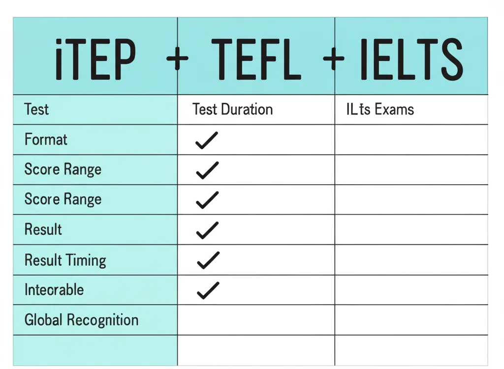 英語試験比較チャート