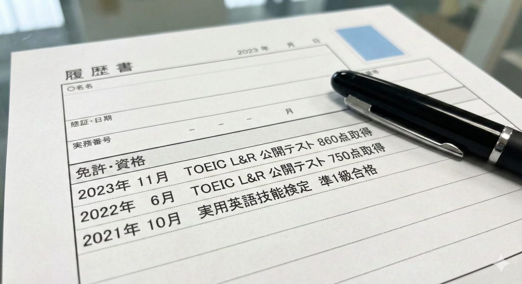 TOEIC SWスコアを効果的にアピールする履歴書の資格欄