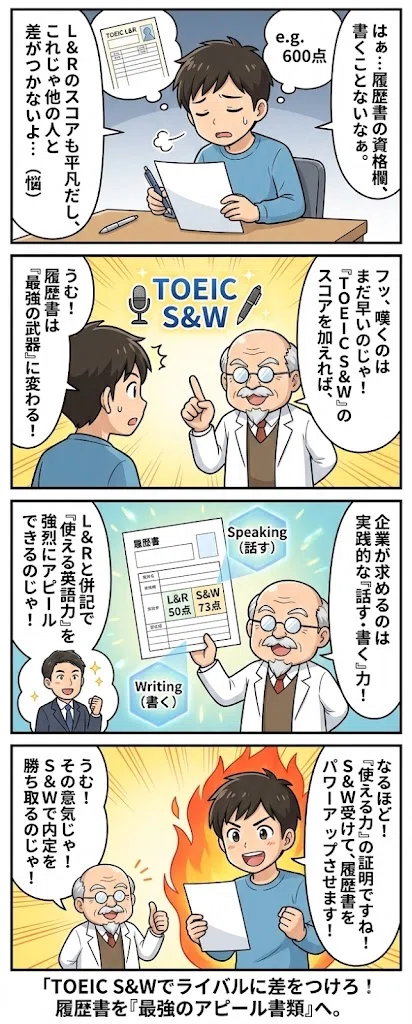 履歴書で差がつく！TOEIC SWスコアを武器に変える完全ガイド
