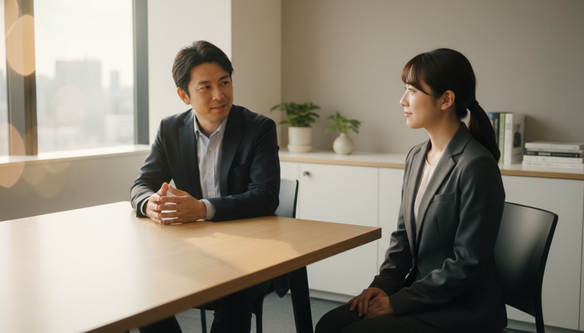 面接の様子を表すイメージ